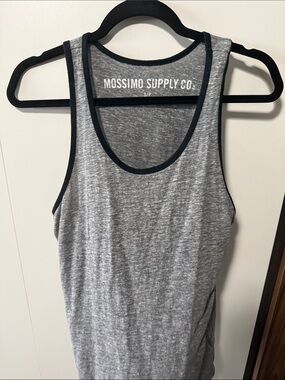 Mossimo Supply Co. Heather Gray Tank with Black Trim Accents
